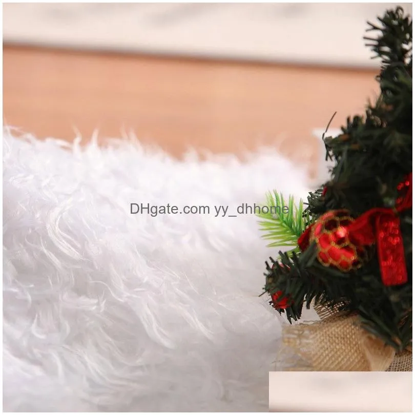 christmas tree plush skirt snowy white plush velvet merry christmas trees dress decorations festive party home decoration