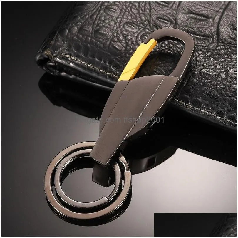 metal double circle key ring car keychain holders hangs fashion jewelry will and sandy