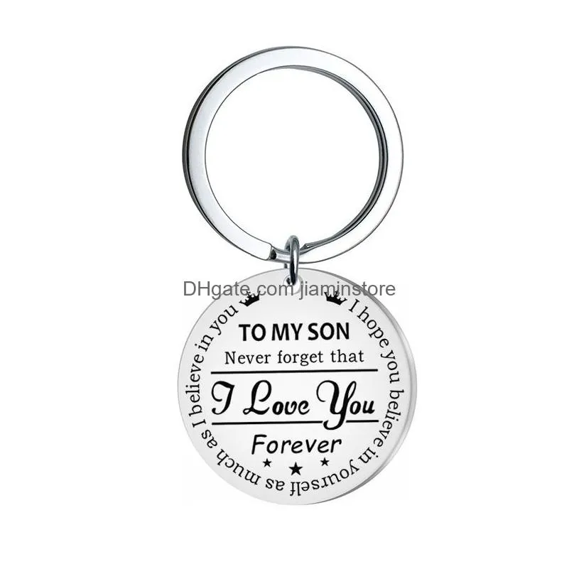 to my son daughter i love you forever inspirational gift keychain good gifts idea for sons daughters stocking stuff