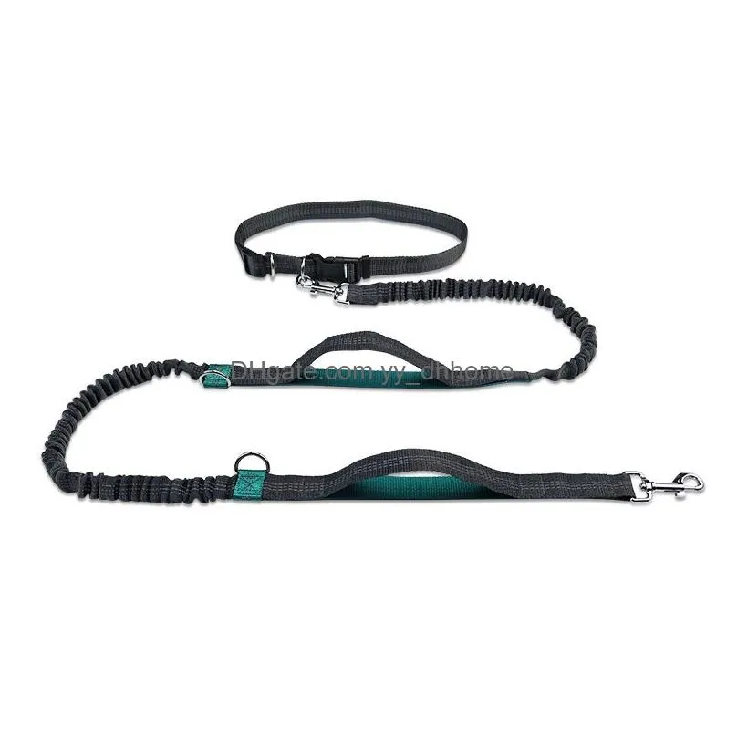 reflect light flex dog leashes running waist belt multifunction walk the dog leashes chain pet dog supplies will and sandy