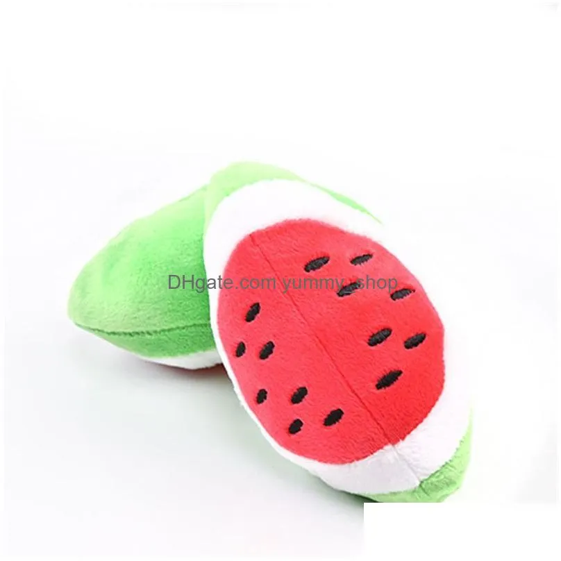 cartoon pet plush toy animal fruit bone dog toys sound pet dog cat plush toys pet product will and sandy