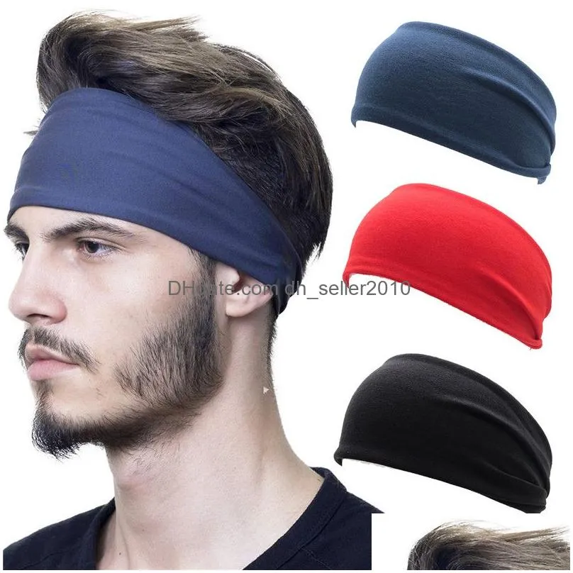 solid color yoga sport headband sweatband hood gym work out fitness cycling running head bands snood for women men fashion will and