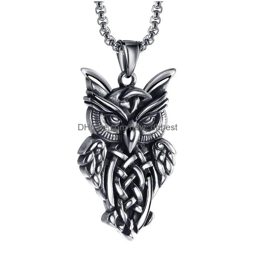 retro angel necklace stainless steel wing pendant necklaces chain for women men street hip hop fashion jewelry