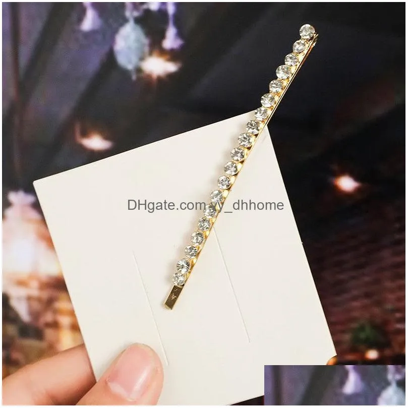 glitter crystal bobby pin silver gold letter love hope happy dream hair pins hair clips barrettes women girls fashion jewelry will and