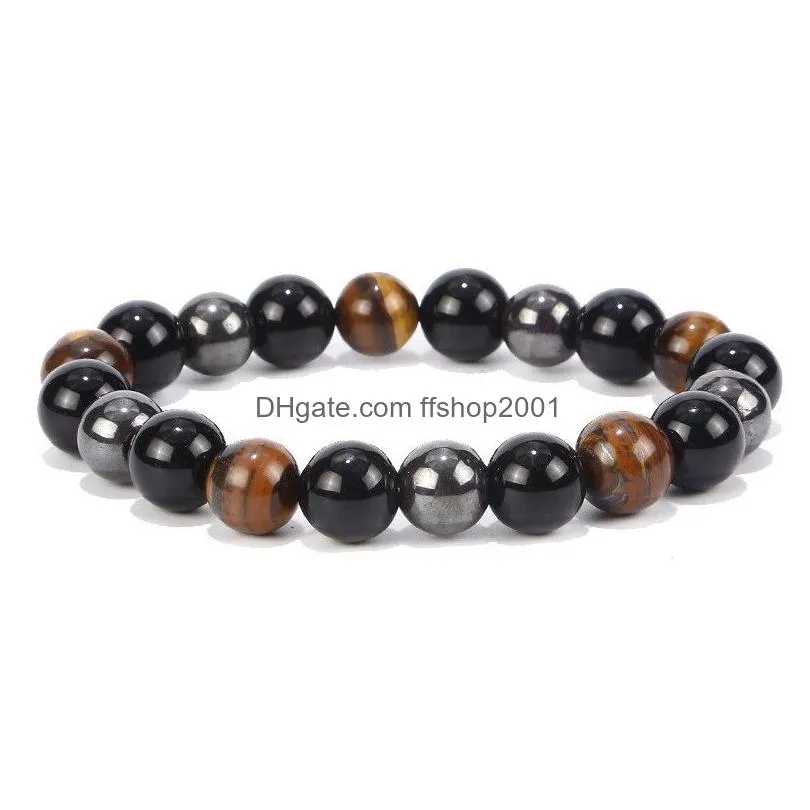 natural stone tiger eye beaded strands bracelet health beads women mens bracelets fashion jewelry will and sandy gift