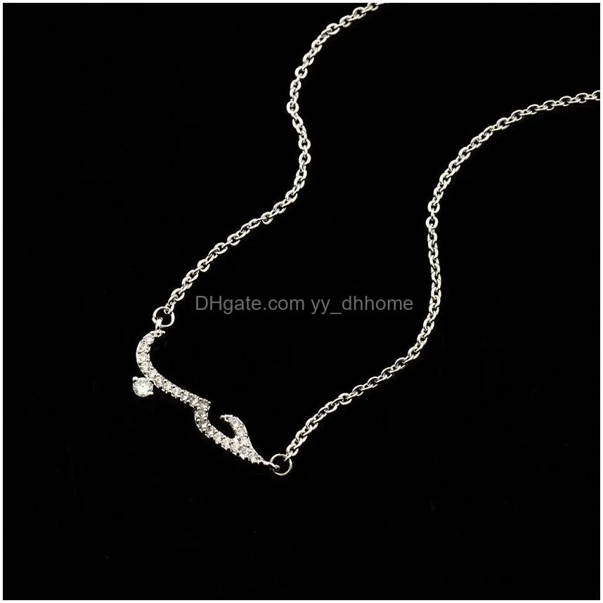 fashion crystal zircon arab style bead pendant necklace for women dainty wedding jewelry rose gold on oval gifts