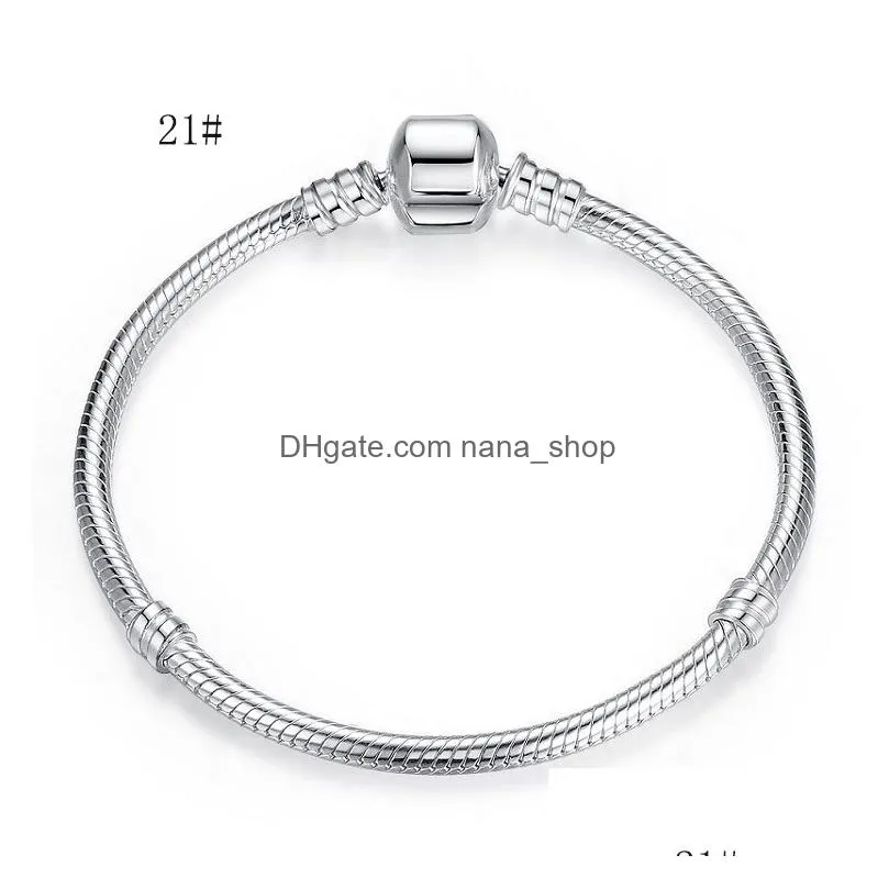 silver snake chain bangle bracelet for women luxury jewelry