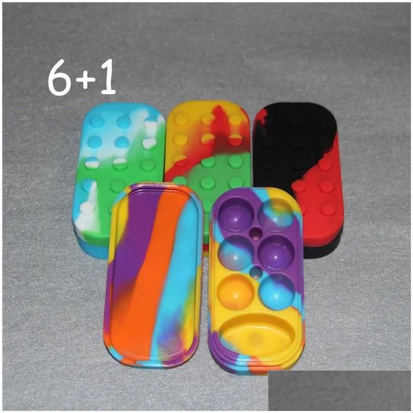 5pcs 4ml 6 10ml 1 superior quality fda approved silicone jars dab wax vaporizer oil container oil slick silicone wax oil container