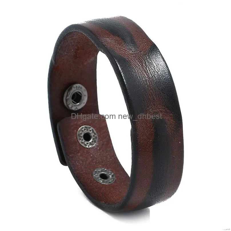 simple leather bracelet bangle cuff exotic wristband for men women fashion jewelry