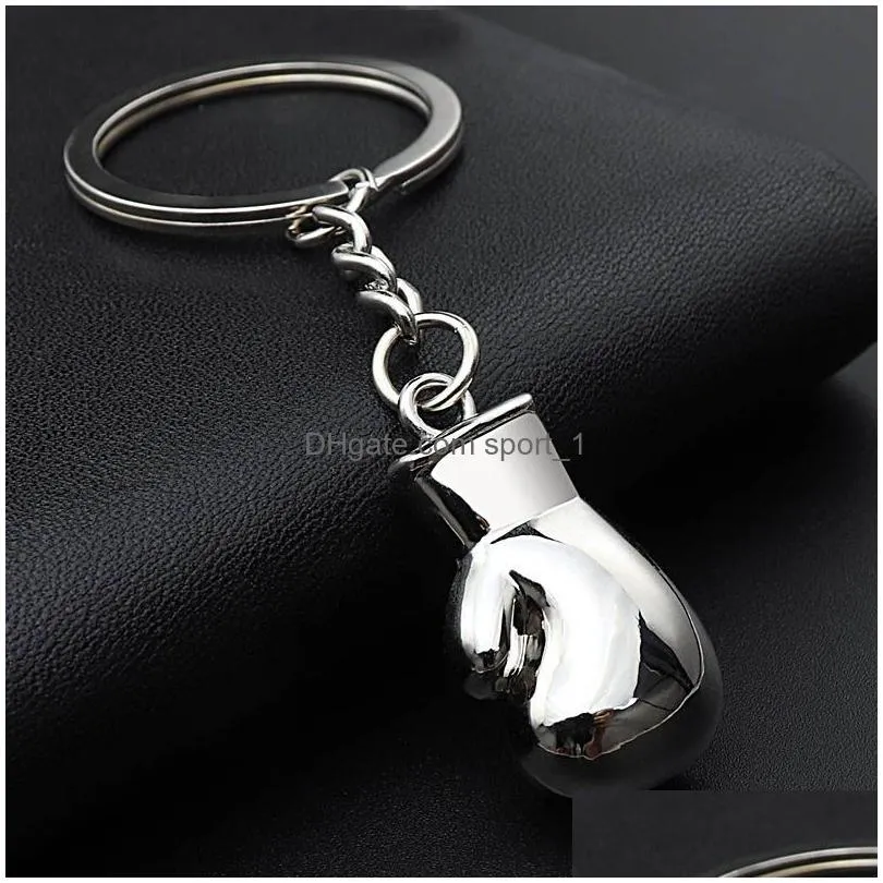 metal boxing key ring 3d metal fighting keychain holder bag hangings fashion jewelry