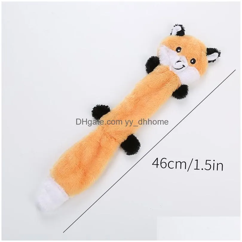 dog squeaky plush toy cute fox shape pet chews dog toys dog accessories