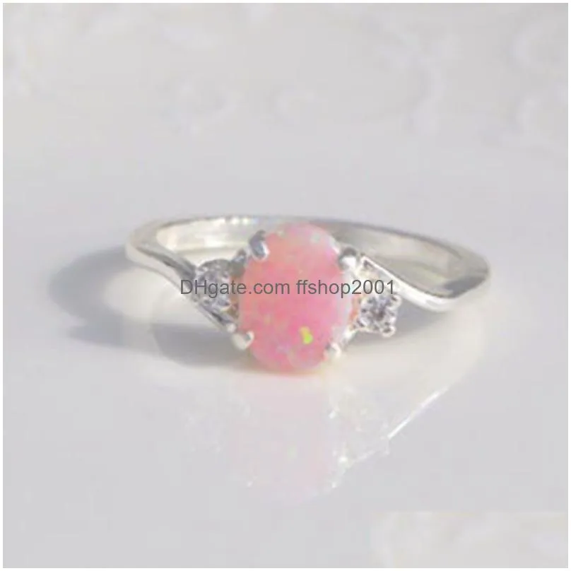 opal diamond ring gemstone engagement wedding ring for women solitaire rings ring fashion jewelry gift