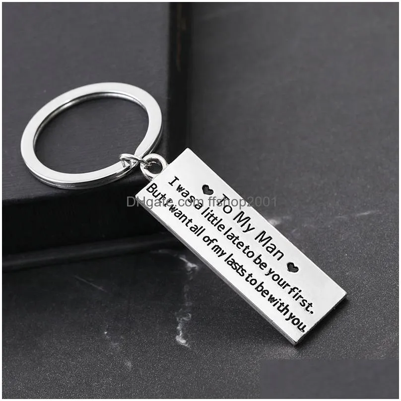sculpture letter keychain to my women men key rings handbag hangs couple lovers fashion jewelry will and sandy drop ship