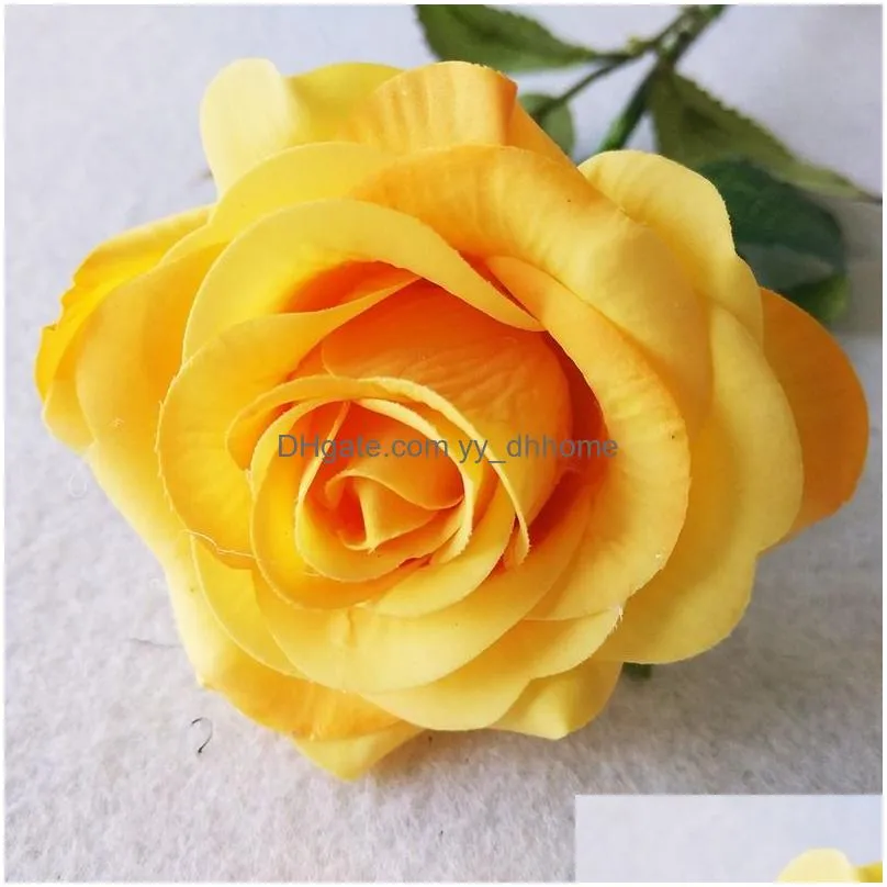 artificial flower rose faux floral greenery wedding bouquet home office party decoration