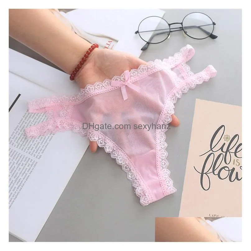 update lace breathable bikini gstrings panties strappy waist gauze see through thongs t back g strings sexy lingerie womens underwear will and