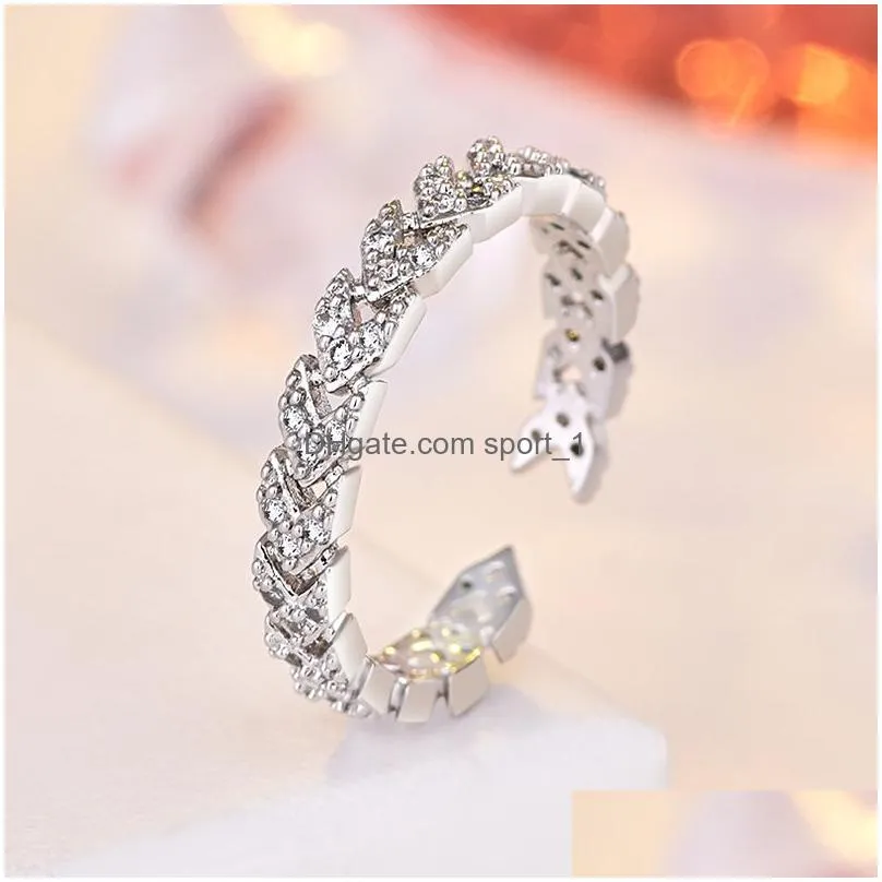 diamond arrow ring band finger rose gold open adjustable rings for women fashion jewelry will and sandy