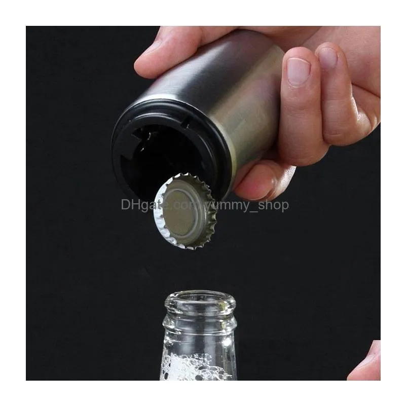stainless steel beer bottle opener easy magnetic lid openers summer bottle open home kitchen tools openers will and sandy tools