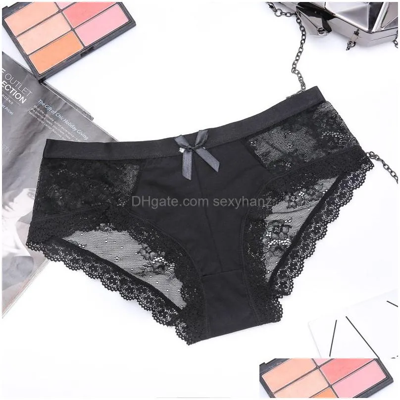 low rise see through women lace bow panties lady underwear brief sexy lingerie underwear clothing