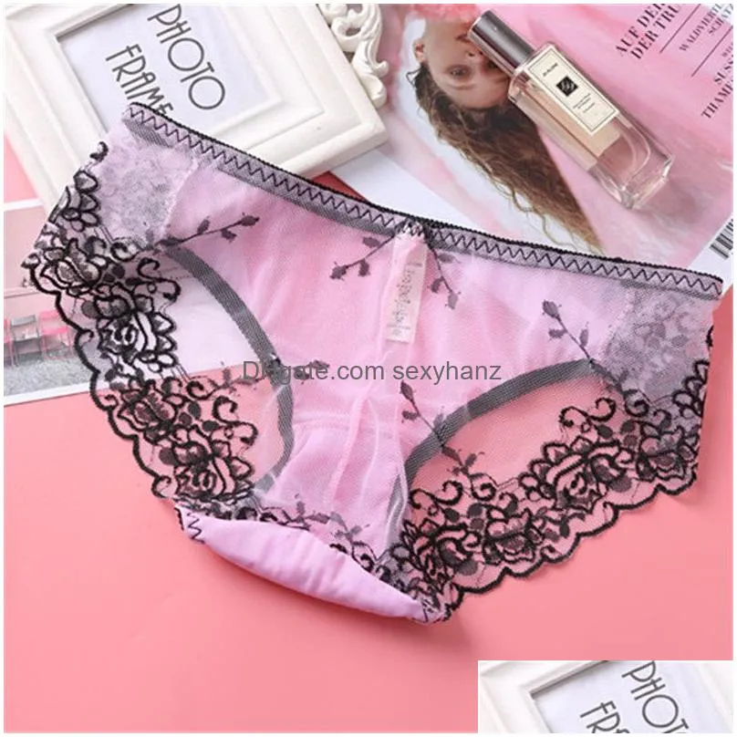 sexy women panties flower see through briefs panty low rise lingeries woman underwear boxer shorts clothes