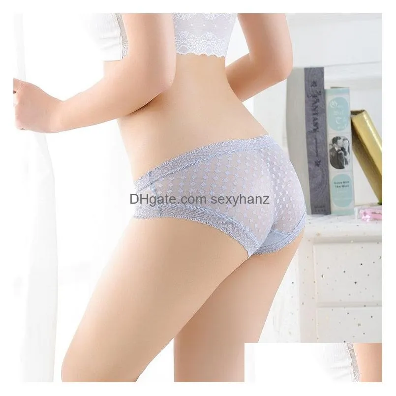 sexy transparent lace panties womens underwear low waist breathable briefs panty women clothes will and sandy gift