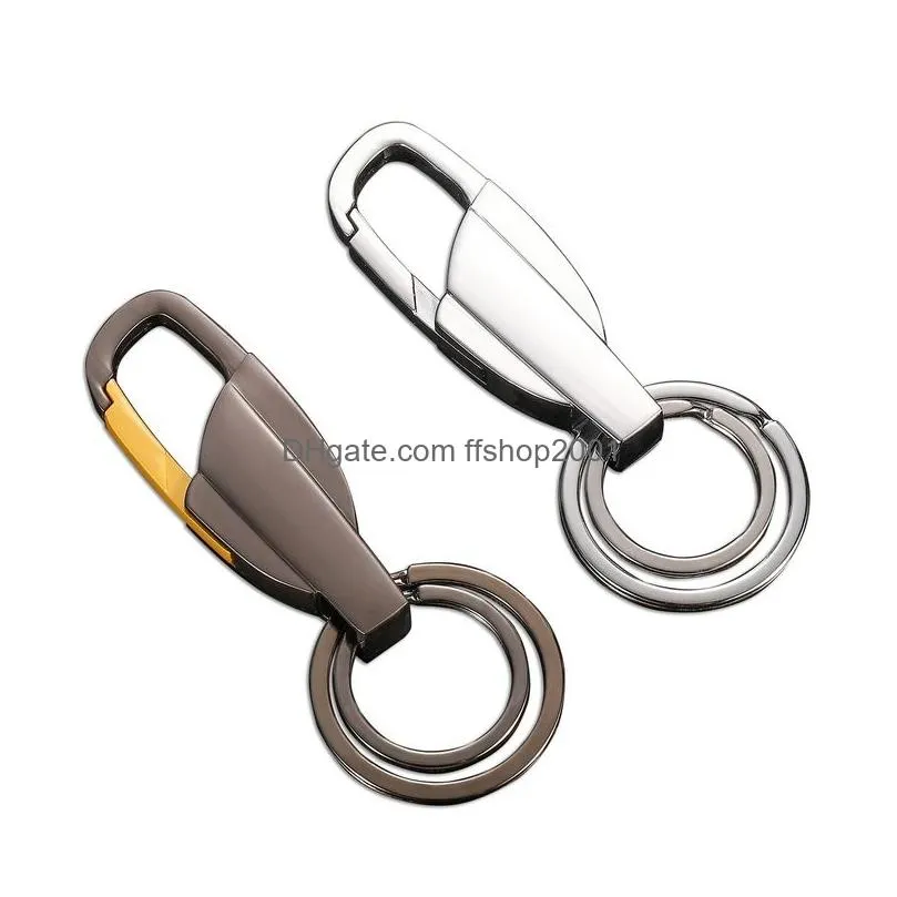 metal double circle key ring car keychain holders hangs fashion jewelry will and sandy