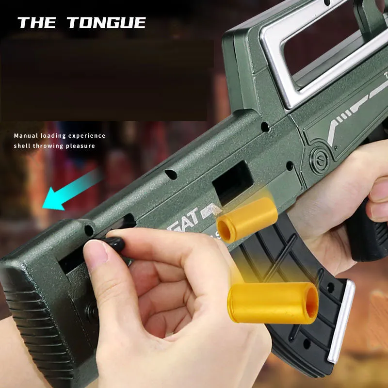 New Children Toy Gun Soft Bullet Blaster Shell Ejected Rifles Sniper Manual Gun Toy Launcher Shooting For Boys Kids Outdoor