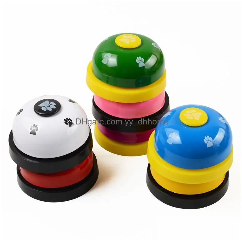 dog ring bell paw pet dogs training bells pets intelligence toys black red