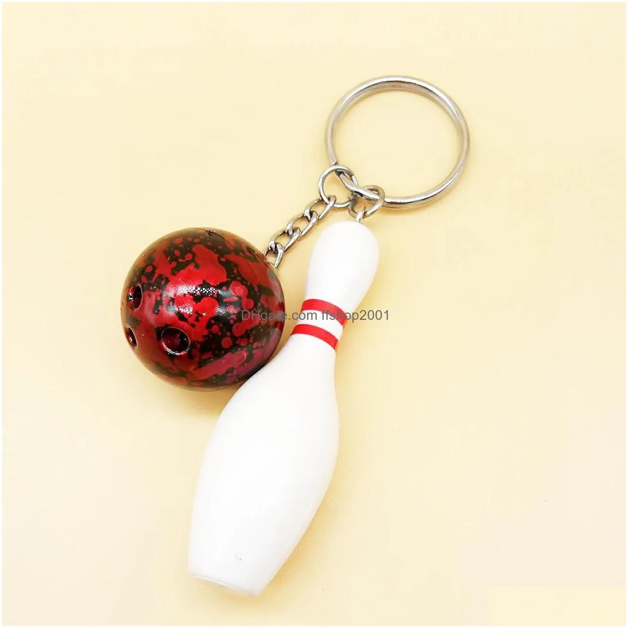 sport bowling keychain bowling ball key rings sport keychain handbag hangs fashion jewerly gift