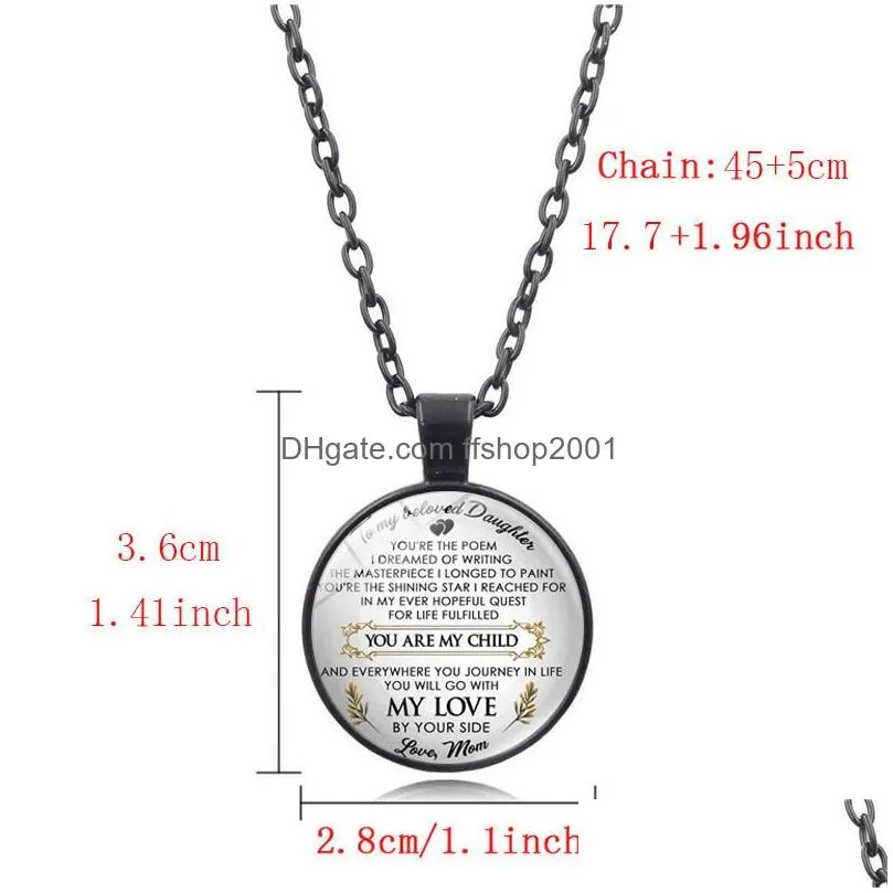 my love child necklace letter mother father glass cabochon necklaces fashion jewelry will and sandy drop ship
