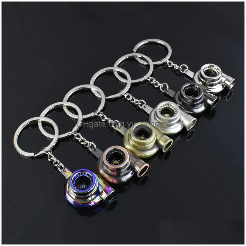 keychain metal turbine keyring car turbo  blowing machine key rings pendant fashion jewelry bag hangs