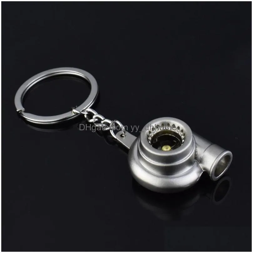 keychain metal turbine keyring car turbo  blowing machine key rings pendant fashion jewelry bag hangs
