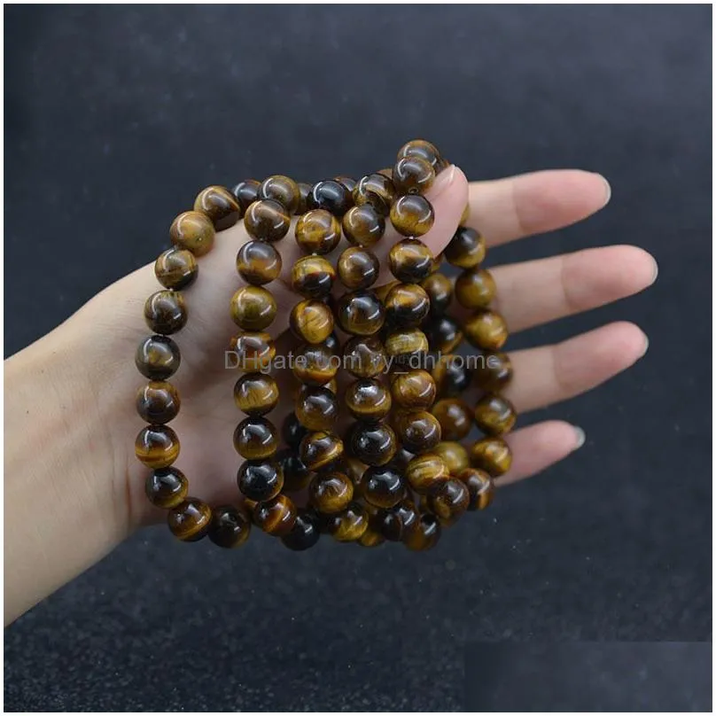 8mm natural stone bead strand bracelet yoga gemstone beads healing crystal stretch bracelets for men women fashion jewelry will and