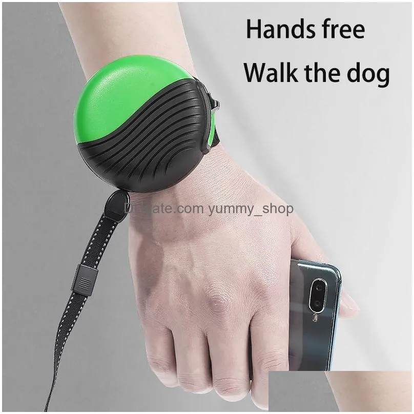 hand automatic retractable dog leash pet dog walking hand wrist leashes extendable strong durable leashes pet supplies