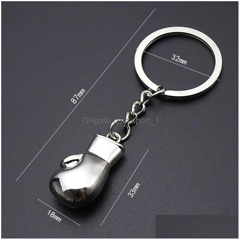 metal boxing key ring 3d metal fighting keychain holder bag hangings fashion jewelry