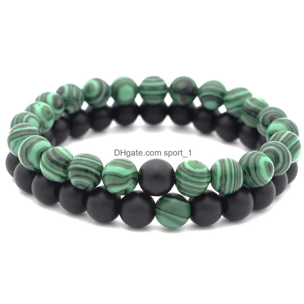 yinyang stone beads bracelet black malachite bracelet fashion jewelry women bracelets mens bracelets will and sandy 