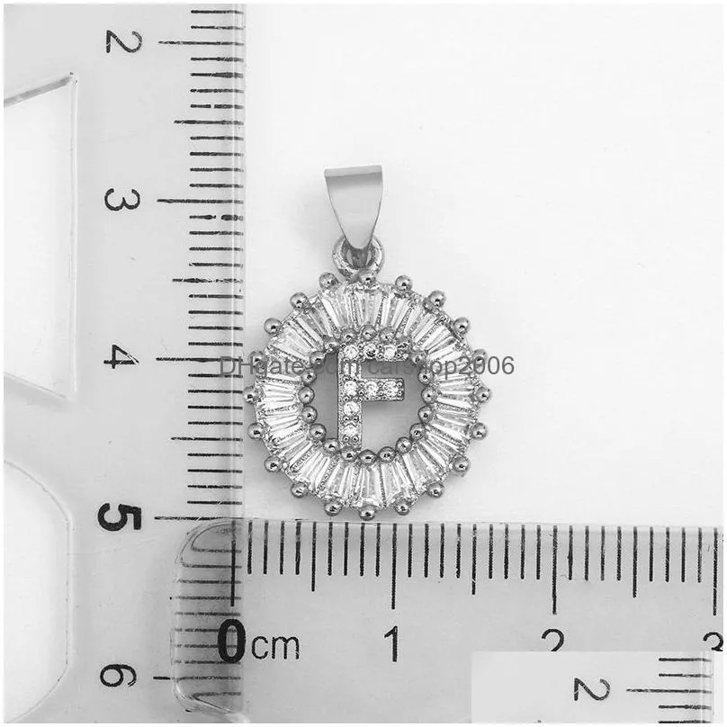 cubic zircon english initial pendant necklaces 26 gold chains disc letter necklace for women fashion jewelry will and sandy