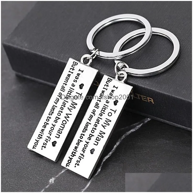 sculpture letter keychain to my women men key rings handbag hangs couple lovers fashion jewelry will and sandy drop ship