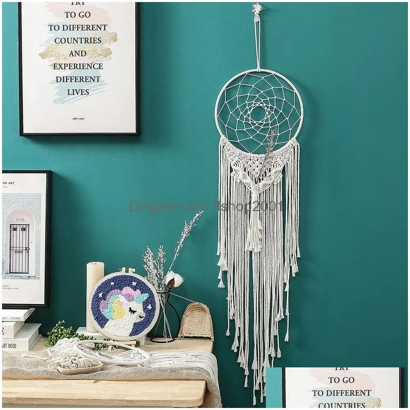 25cm macrame wall hanging tapestry diy handmade woven home decor for bedroom woven boho tapestry hanging