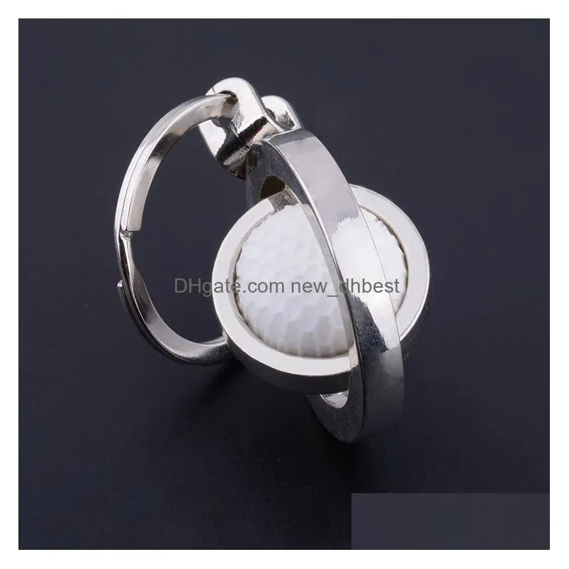 metal rotatable basketball key ring sport football golf keychain holders bag hangs fashion jewelry