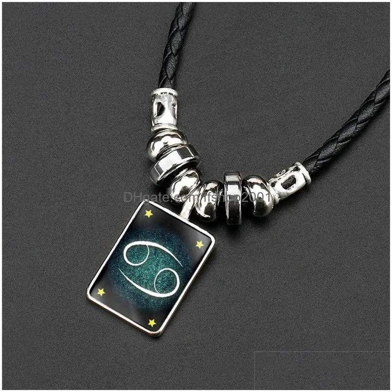12 constell necklace glow in the dark sign necklaces pendant fashion jewelry gift will and sandy