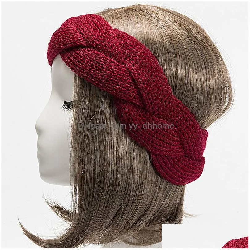 knit braid headband winter warm headband stretchy hair bands headwraps hair accessories for women girls fashion will and sandy gift