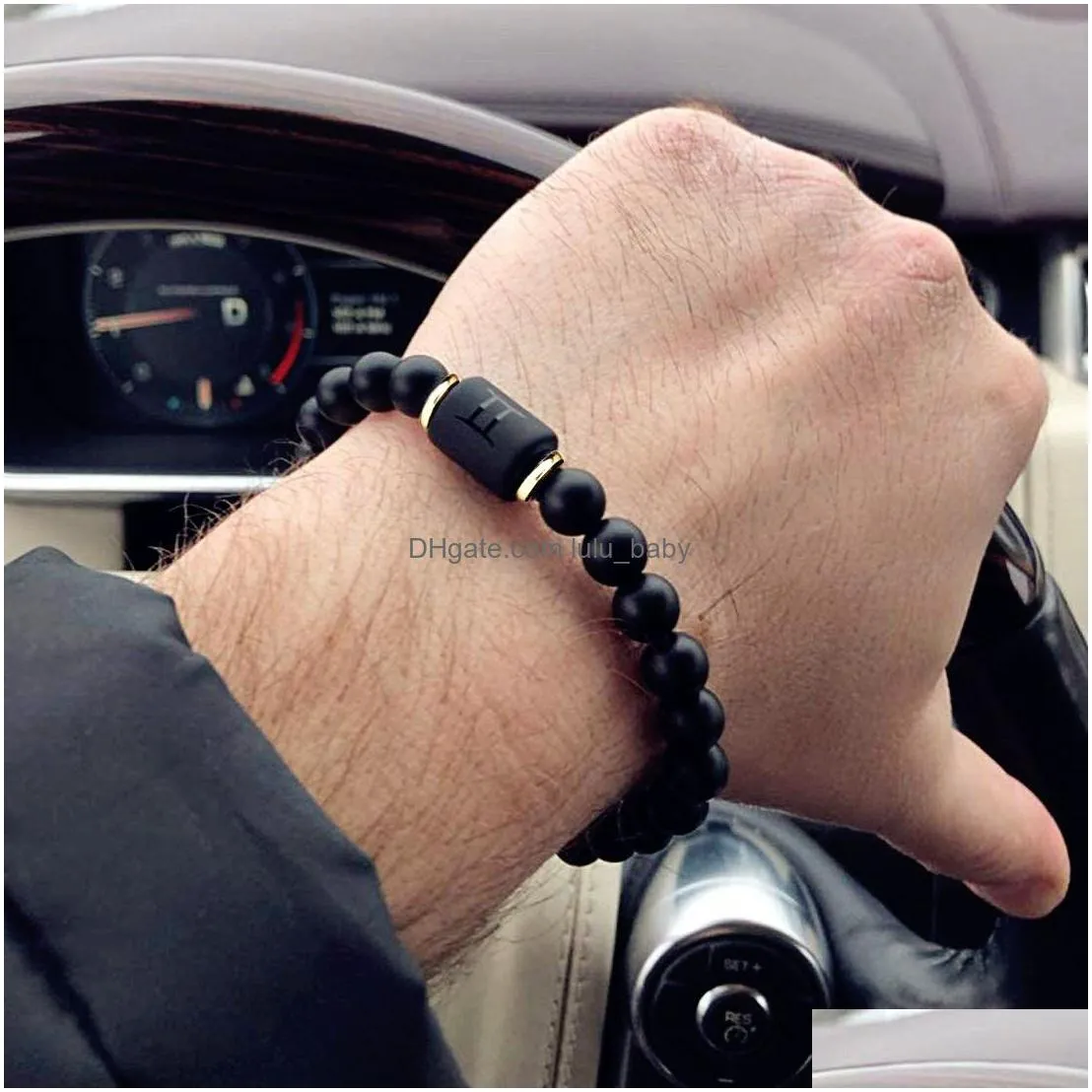 summer love zodiac bracelet for men women couples matching 8mm mate black bead bracelet star sign constellation horoscope jewelry