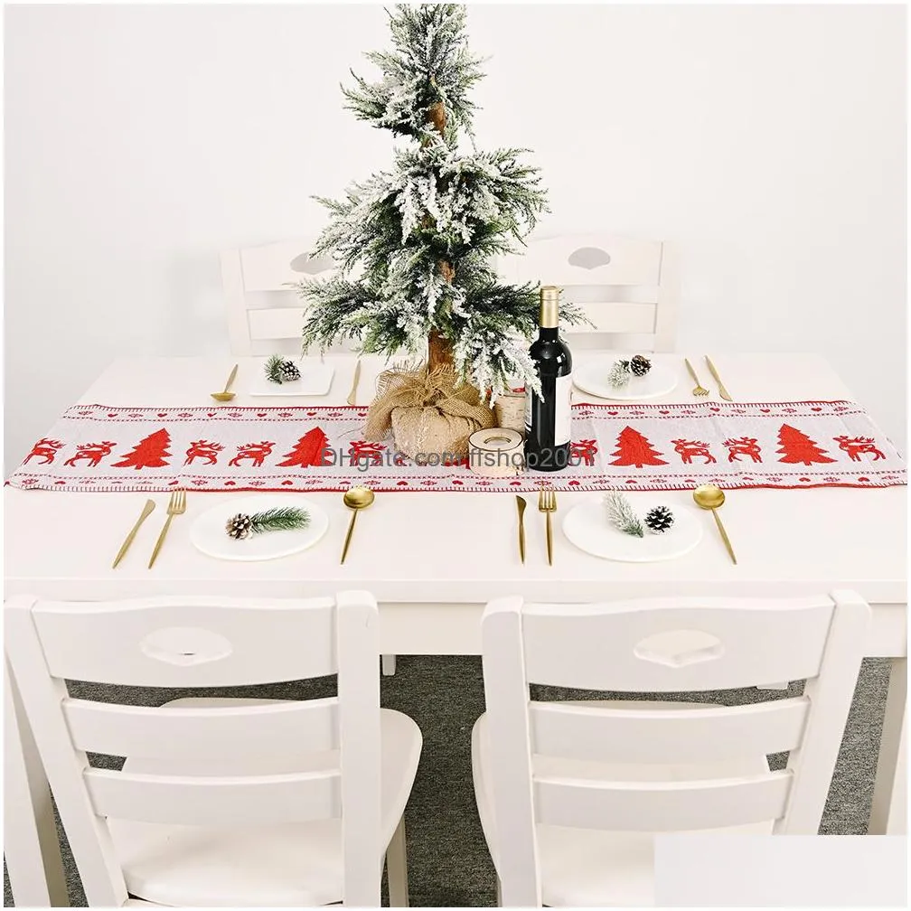 print christmas tree snowman placemats tablecloth red home kitchen dining coffee table mats christmas table decorations home decor