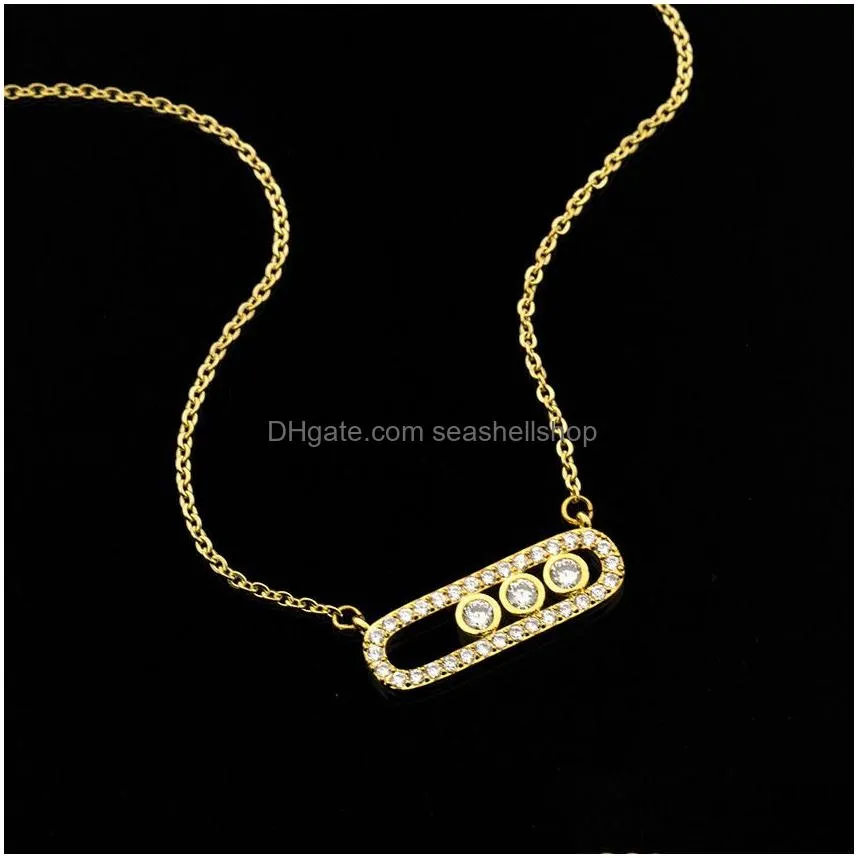 crystal zircon arab style bead pendant necklace for women dainty wedding jewelry rose gold on oval gifts
