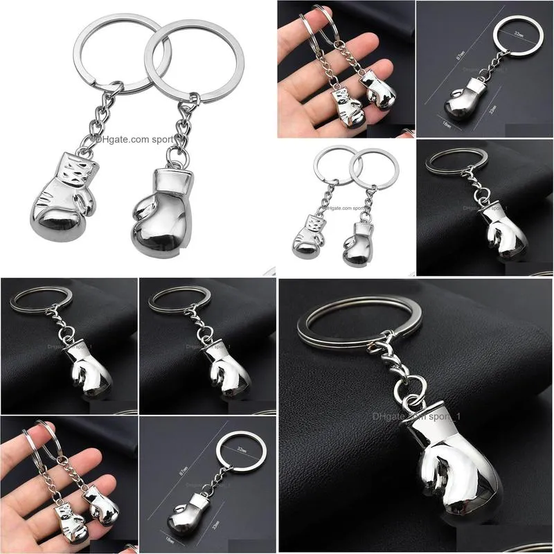 metal boxing key ring 3d metal fighting keychain holder bag hangings fashion jewelry