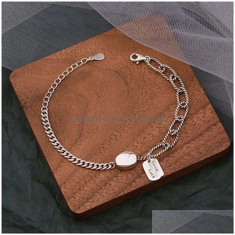 good luck tag ball necklace bracelet silver chains women necklaces fashion jewelry gift will and sandy