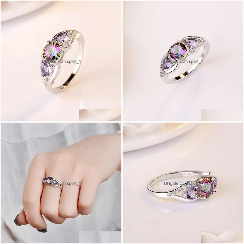 colorful heart diamond ring women engagement wedding rings fashion jewelry gift will and sandy