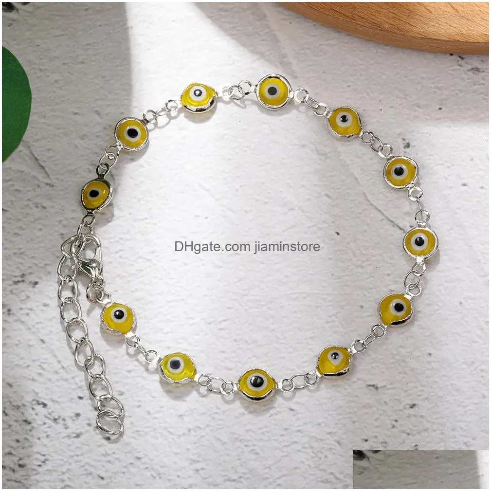 lucky evil eye bracelet gold silver bracelets for women blue glass turkey adjustable men jewelry gifts