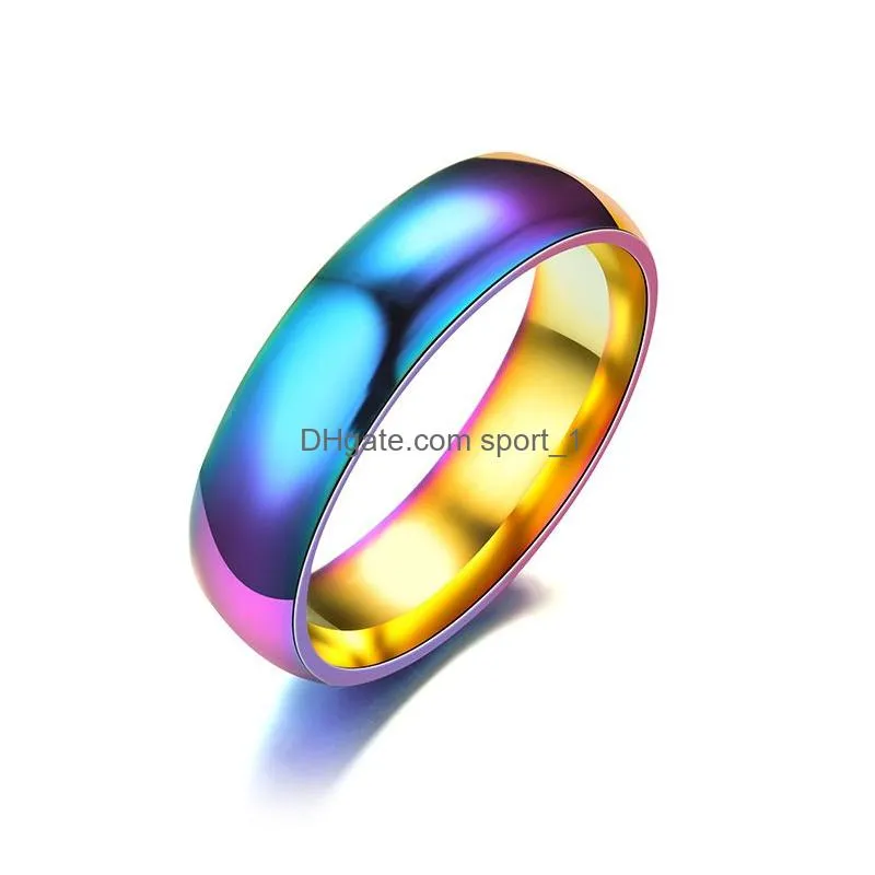 stainless steel diamond ring rotatable chain rainbow engagement wedding women mens rings band fashion jewelry