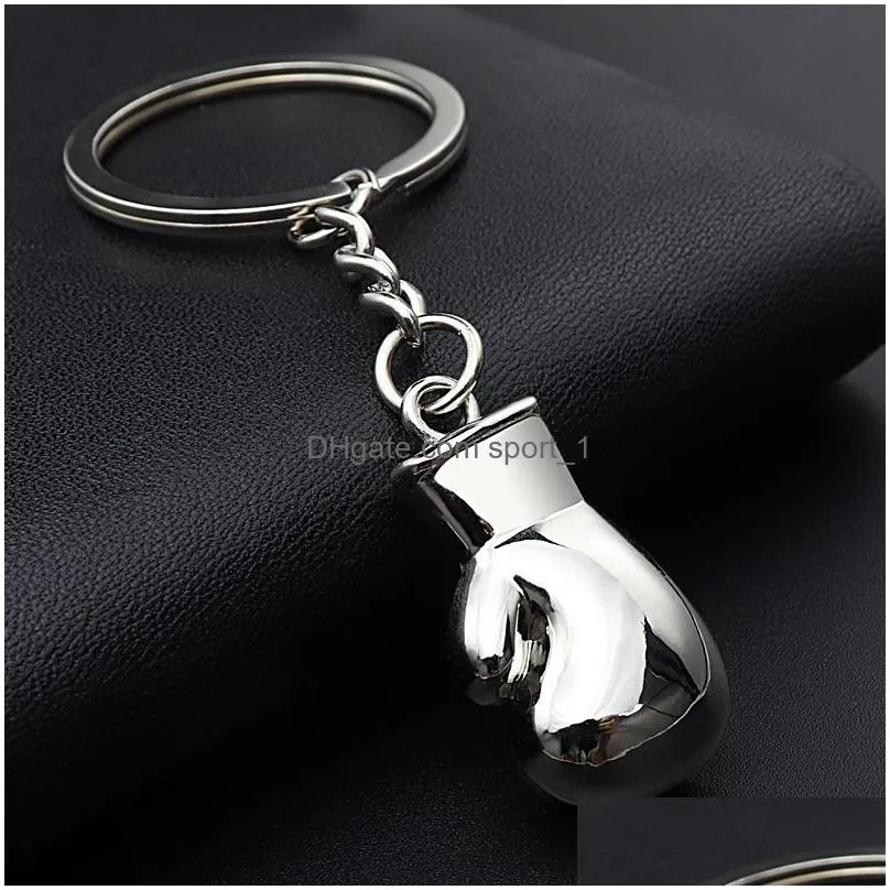 metal boxing key ring 3d metal fighting keychain holder bag hangings fashion jewelry
